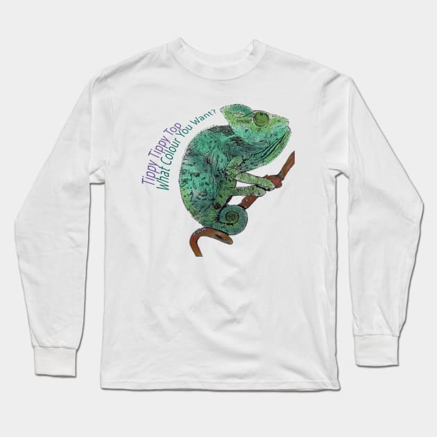 detailed Chameleon Long Sleeve T-Shirt by Relaxedarch